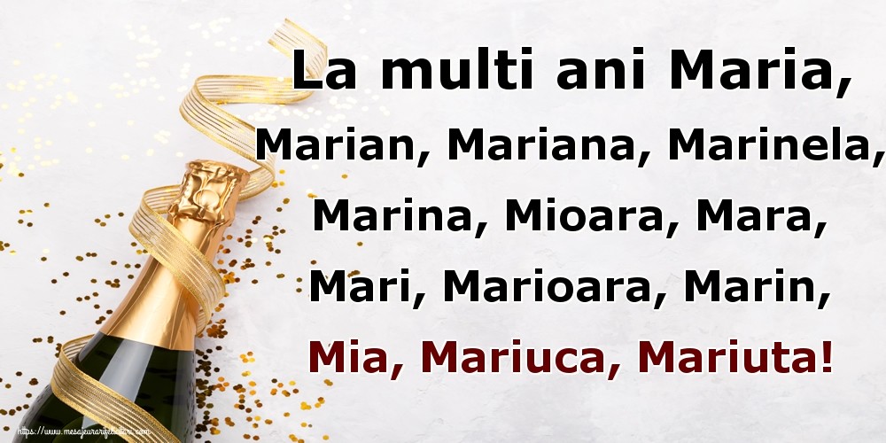 Felicitari de Sfanta Maria Mica - La multi ani Maria, Marian, Mariana, Marinela, Marina, Mioara, Mara, Mari, Marioara, Marin, Mia, Mariuca, Mariuta! - mesajeurarifelicitari.com