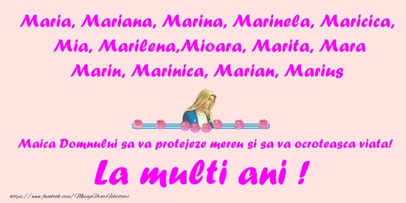 Felicitari de Sfanta Maria Mica - La multi ani Maria - mesajeurarifelicitari.com
