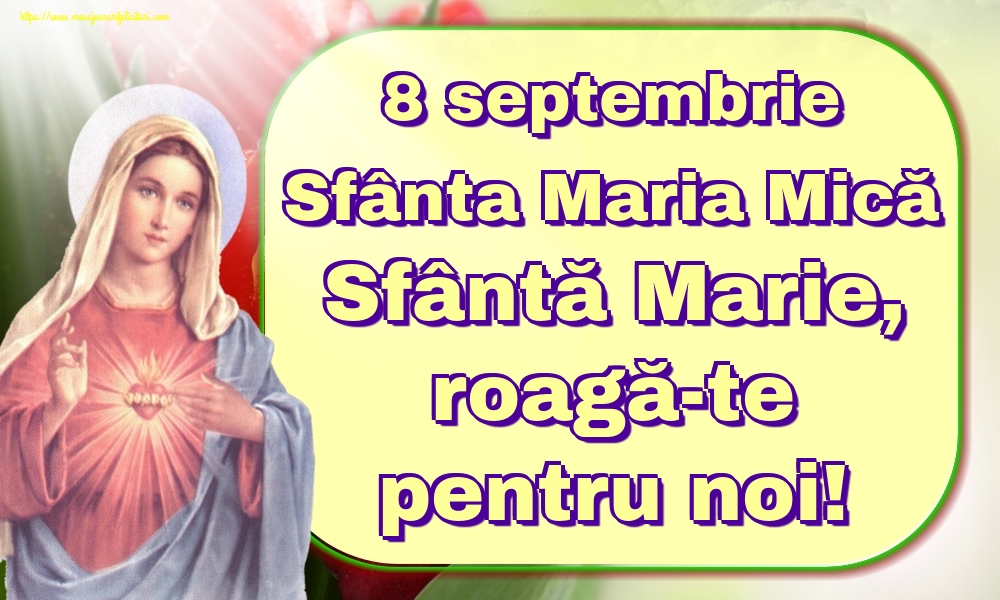 8 septembrie Sfânta Maria Mică Sfântă Marie, roagă-te pentru noi!