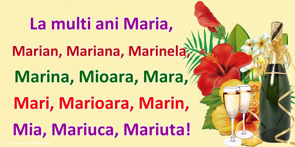 Felicitari de Sfanta Maria Mica - La multi ani Maria, Marian, Mariana, Marinela, Marina, Mioara, Mara, Mari, Marioara, Marin, Mia, Mariuca, Mariuta! - mesajeurarifelicitari.com