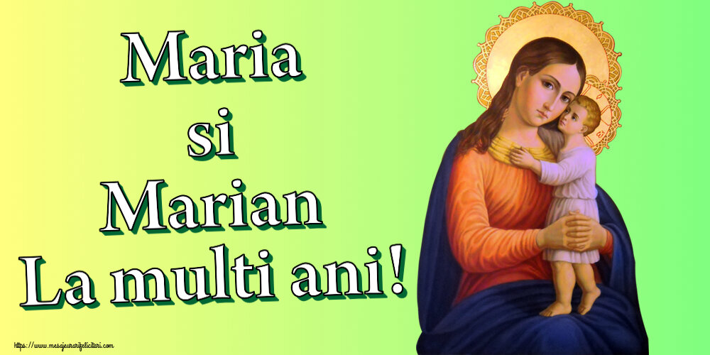 Felicitari de Sfanta Maria Mica - Maria si Marian La multi ani! - mesajeurarifelicitari.com