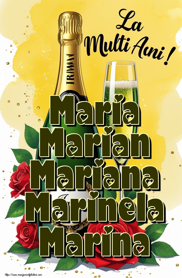 Maria Marian Mariana Marinela Marina