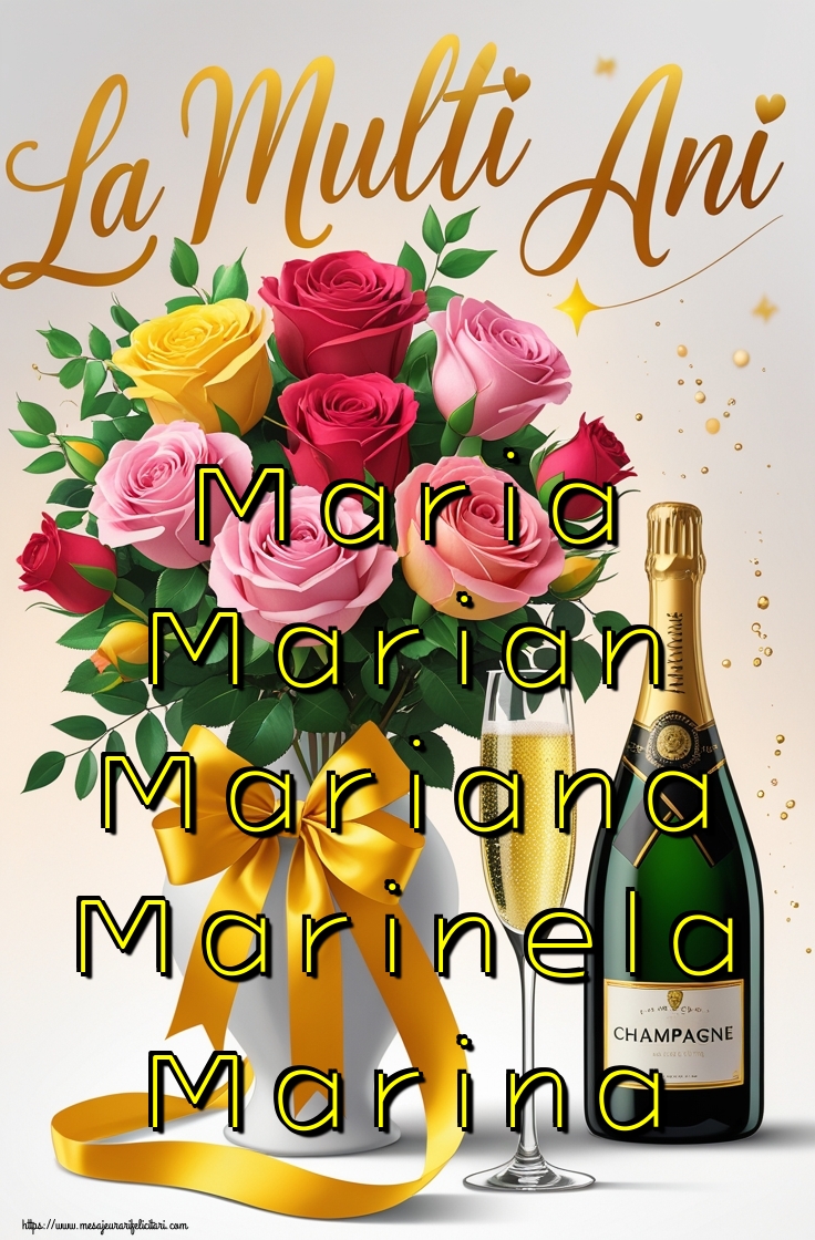 Maria Marian Mariana Marinela Marina