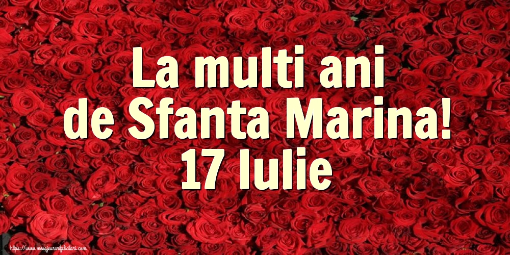 Felicitari de Sfanta Marina - La multi ani de Sfanta Marina! 17 Iulie - mesajeurarifelicitari.com