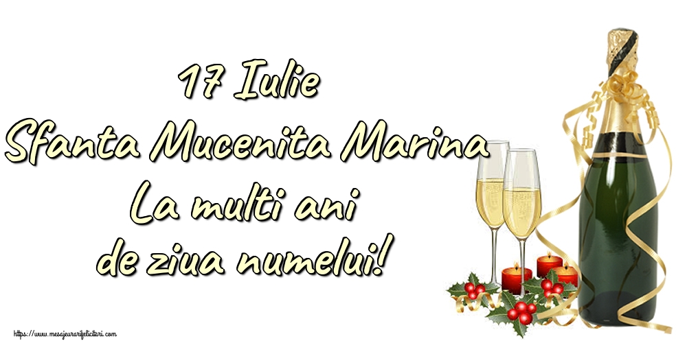 Felicitari de Sfanta Marina - 17 Iulie Sfanta Mucenita Marina La multi ani de ziua numelui! - mesajeurarifelicitari.com