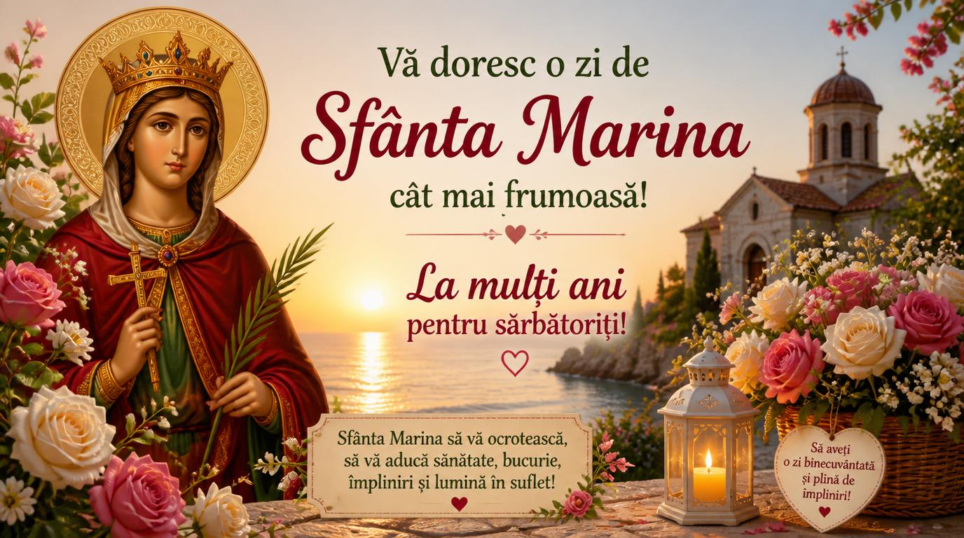 Va doresc o zi de Sfânta Marina cat mai frumoasa! La multi ani pentru sarbatoriti!
