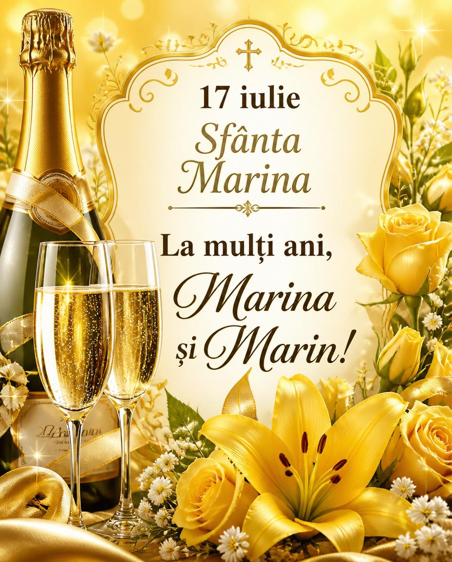 17 iulie - Sfânta Marina La mulți ani, Marina și Marin!