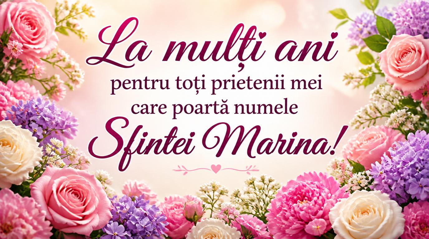 La multi ani pentru toti prietenii mei care poarta numele Sfintei Marina!