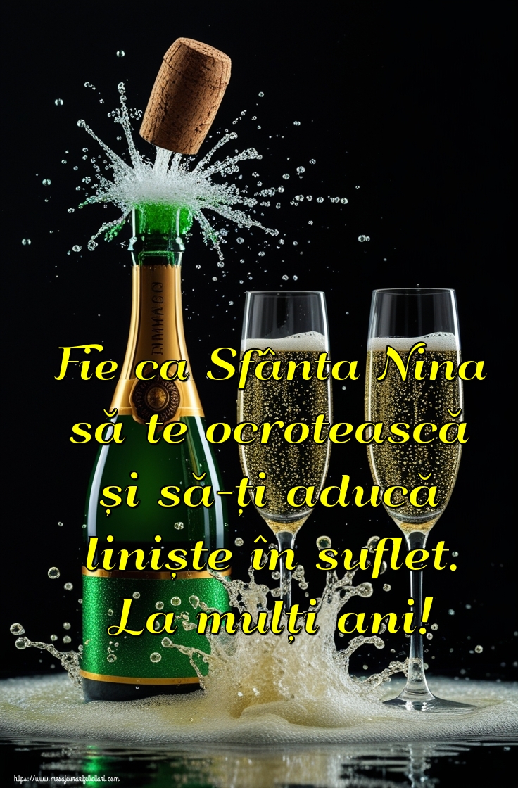 Fie ca Sfânta Nina să te ocrotească și să-ți aducă liniște în suflet. La mulți ani!