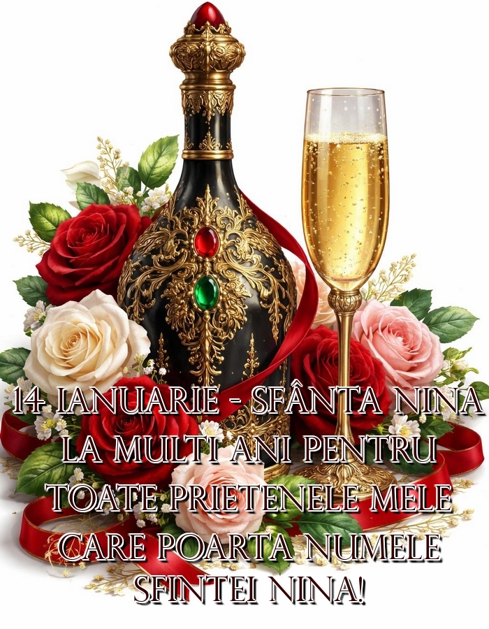 14 Ianuarie - Sfânta Nina La multi ani pentru toate prietenele mele care poarta numele Sfintei Nina!