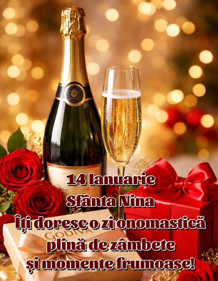 14 Ianuarie Sfânta Nina Îți doresc o zi onomastică plină de zâmbete și momente frumoase!