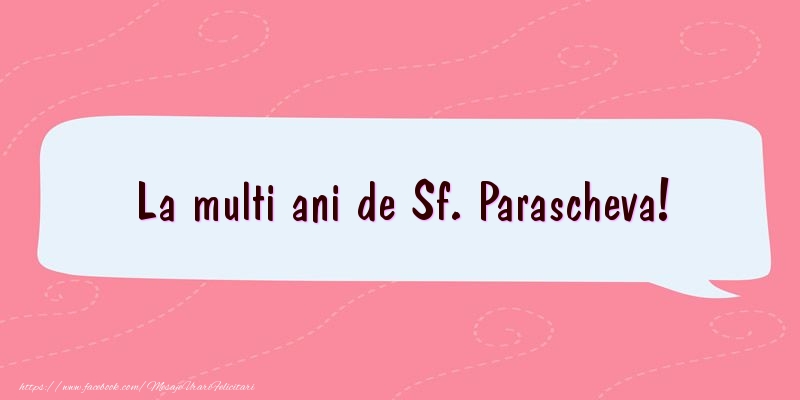 La multi ani de Sf. Parascheva!