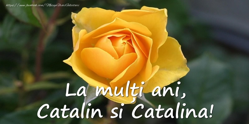 La multi ani, Catalin si Catalina!