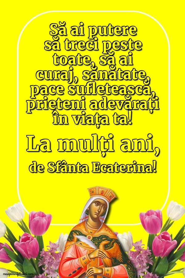 Felicitari de Sfanta Ecaterina - La mulți ani, de Sfânta Ecaterina - mesajeurarifelicitari.com