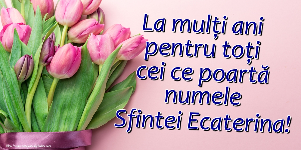 Felicitari de Sfanta Ecaterina - La mulți ani pentru toți cei ce poartă numele Sfintei Ecaterina! - mesajeurarifelicitari.com