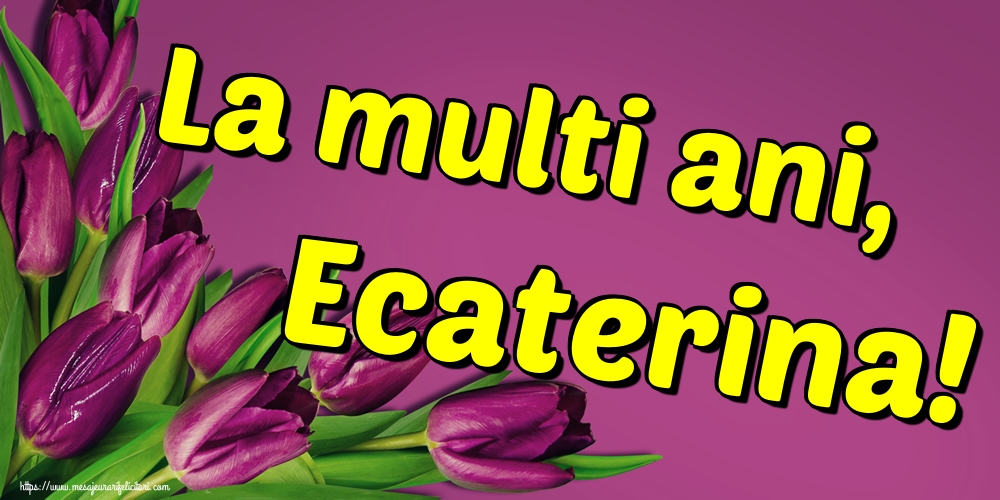 La multi ani, Ecaterina!