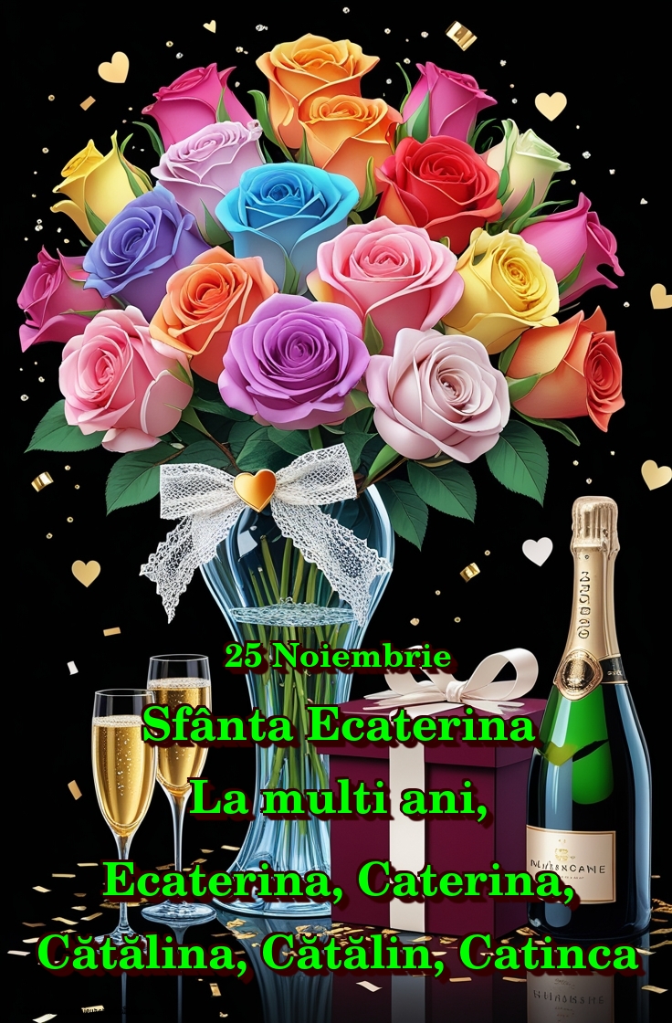 25 Noiembrie Sfânta Ecaterina La multi ani, Ecaterina, Caterina, Cătălina, Cătălin, Catinca