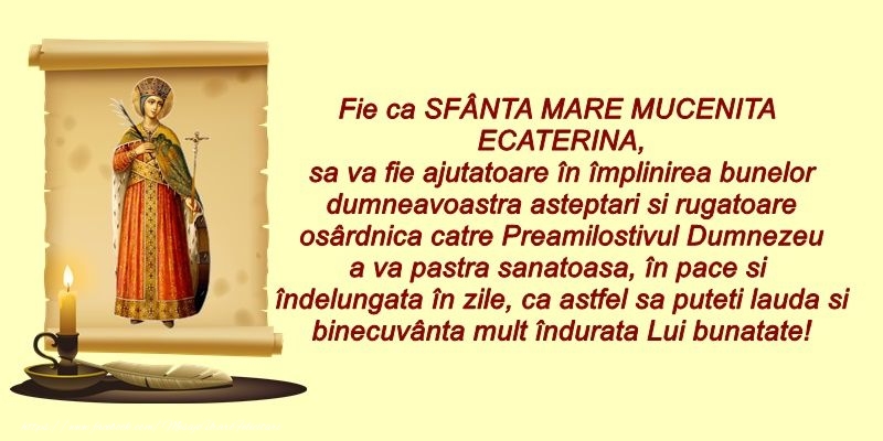 La multi ani de Sfanta Ecaterina!