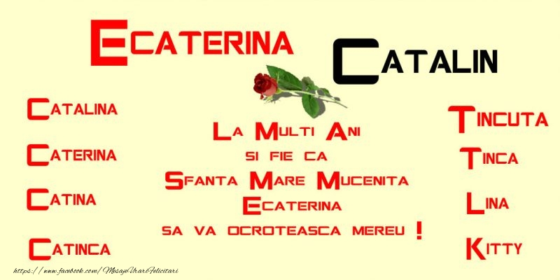 Felicitari de Sfanta Ecaterina - La multi ani de Sfanta Ecaterina! - mesajeurarifelicitari.com