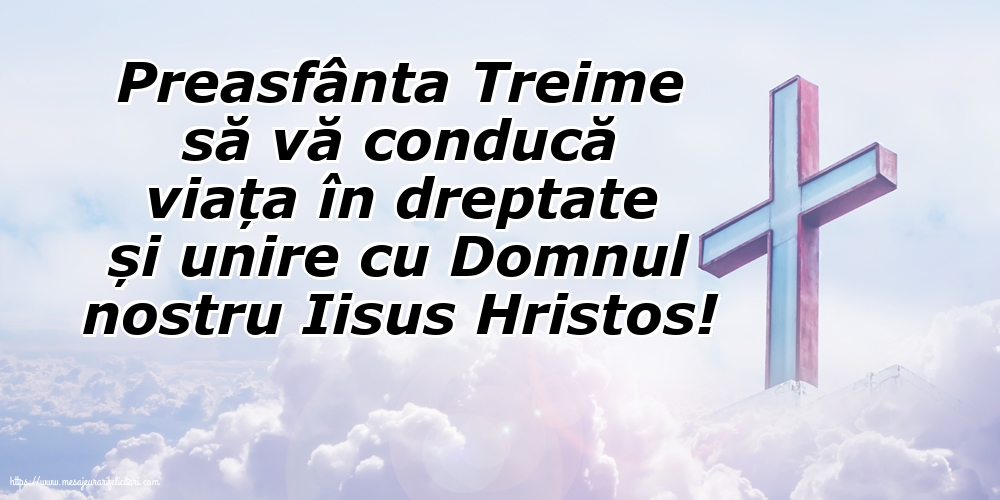 Sfânta Treime Preasfânta Treime să vă conducă viața...
