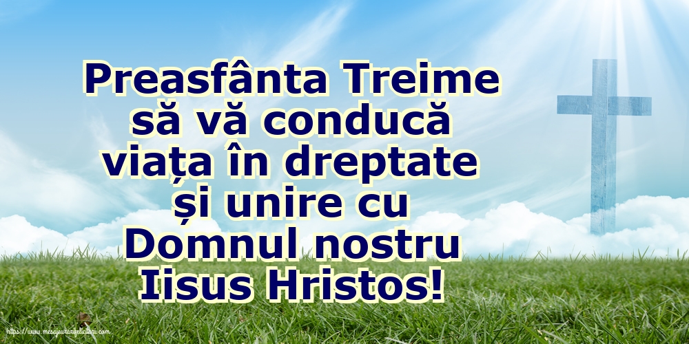 Sfânta Treime Preasfânta Treime să vă conducă viața...