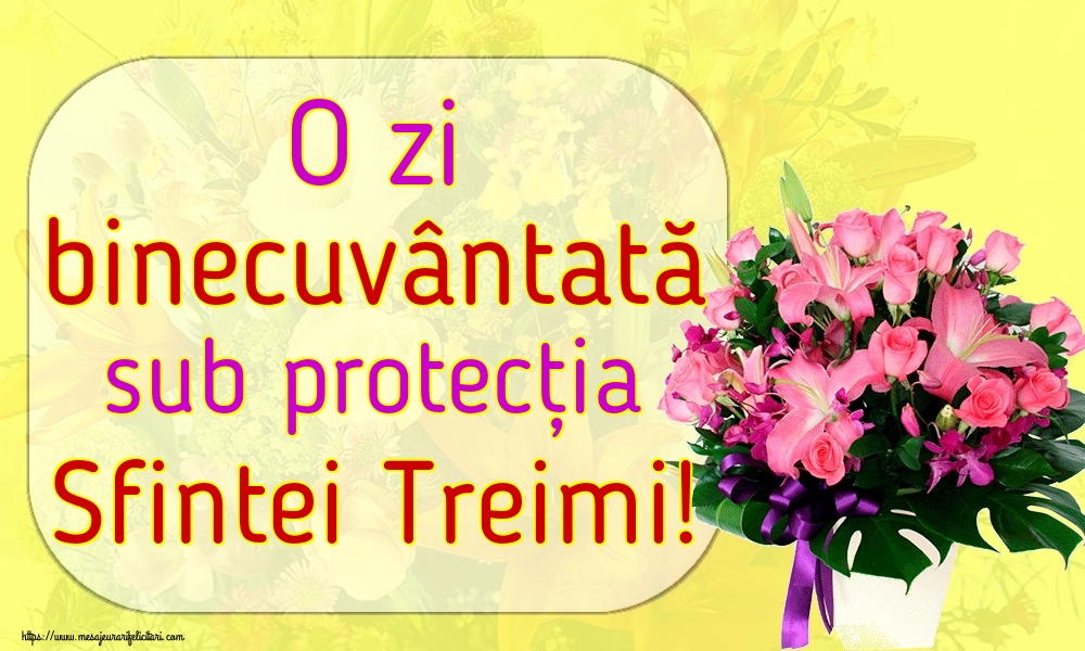O zi binecuvântată sub protecția Sfintei Treimi!