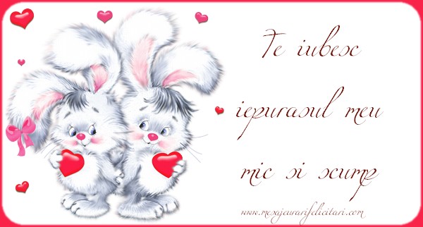 Te iubesc iepurasul meu mic si scump.