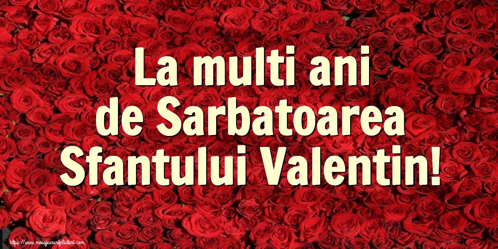 Felicitari de Sfantul Valentin - La multi ani de Sarbatoarea Sfantului Valentin! - mesajeurarifelicitari.com