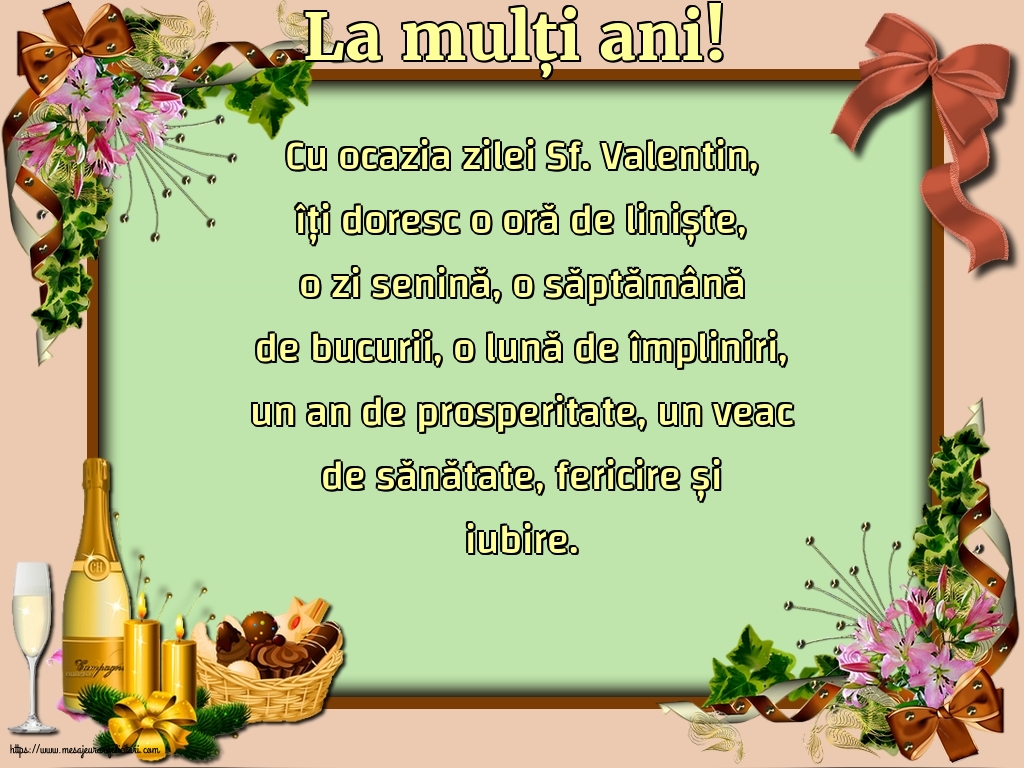 Sfantul Valentin La mulți ani!