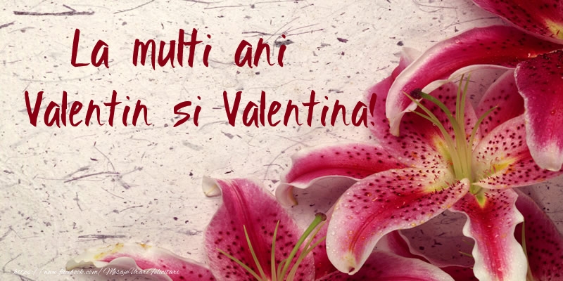 La multi ani Valentin si Valentina!