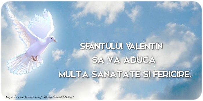 Felicitari de Sfantul Valentin - Sfantului Valentin sa va aduca  multa sanatate si fericire. - mesajeurarifelicitari.com