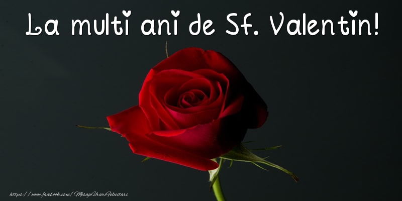 Felicitari de Sfantul Valentin - La multi ani de Sf. Valentin! - mesajeurarifelicitari.com