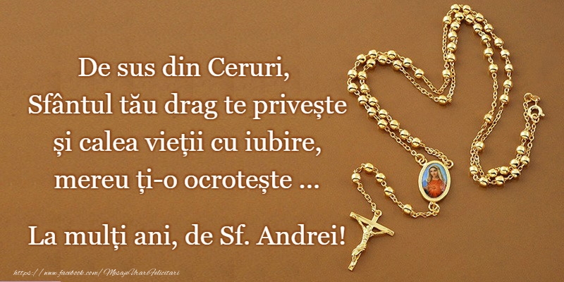 Felicitari de Sfantul Andrei - La multi ani de sfantul Andrei! - mesajeurarifelicitari.com