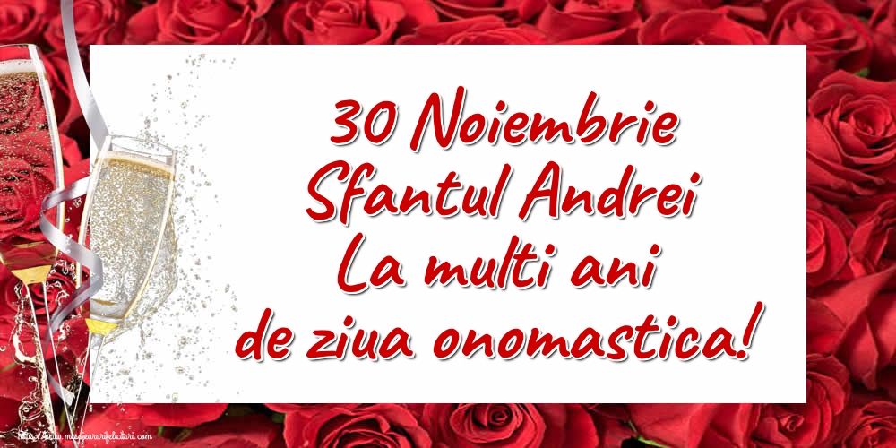 Felicitari de Sfantul Andrei - 30 Noiembrie Sfantul Andrei La multi ani de ziua onomastica! - mesajeurarifelicitari.com