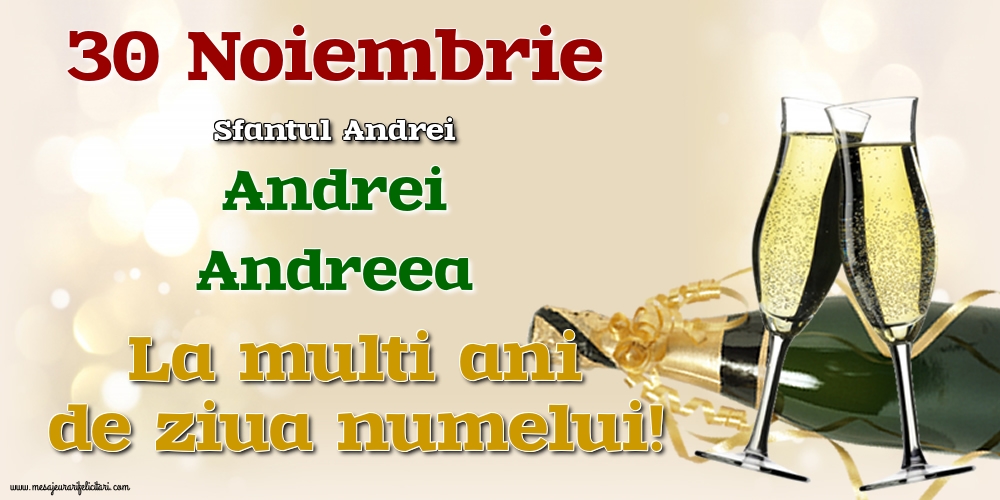 Felicitari de Sfantul Andrei - 30 Noiembrie - Sfantul Andrei - mesajeurarifelicitari.com