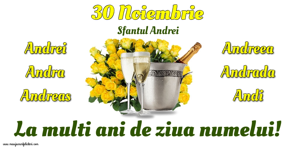 Felicitari de Sfantul Andrei - 30 Noiembrie - Sfantul Andrei - mesajeurarifelicitari.com