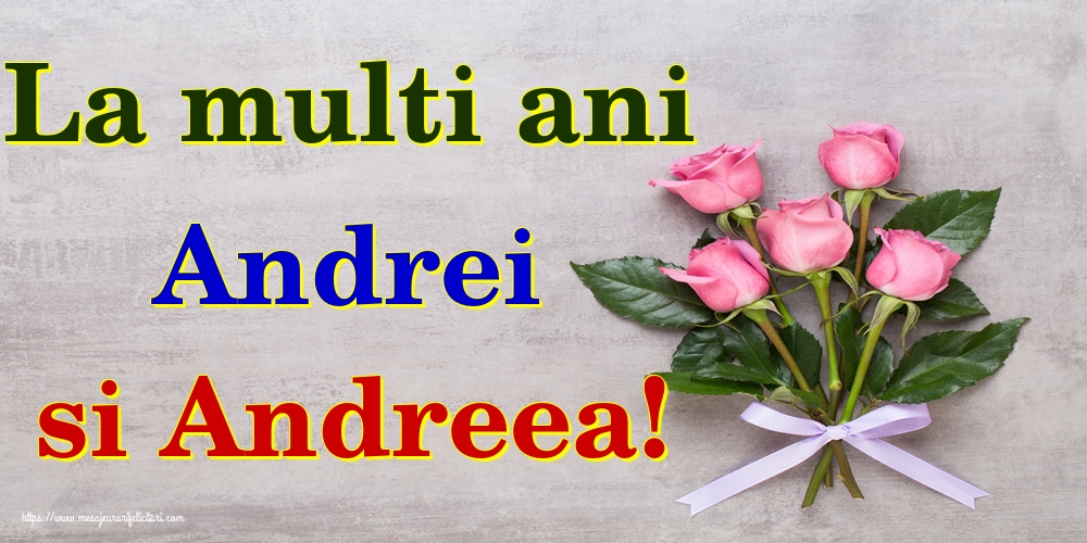 La multi ani Andrei si Andreea!