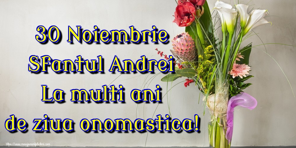 30 Noiembrie Sfantul Andrei La multi ani de ziua onomastica!
