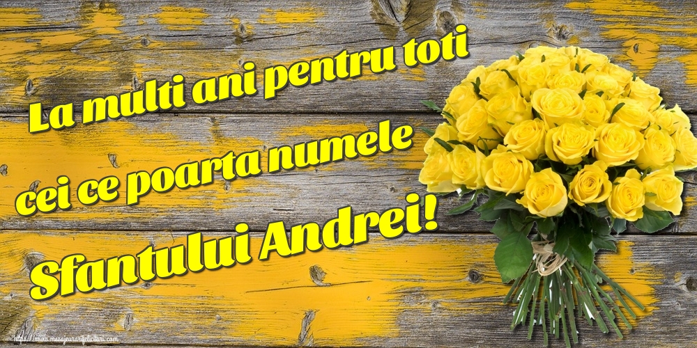 La multi ani pentru toti cei ce poarta numele Sfantului Andrei!