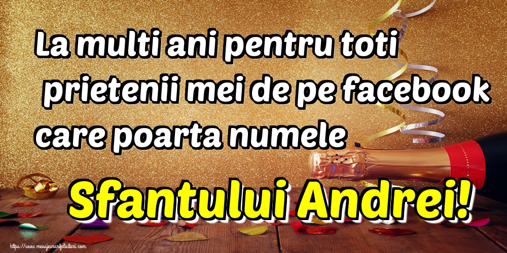 La multi ani pentru toti prietenii mei de pe facebook care poarta numele Sfantului Andrei!