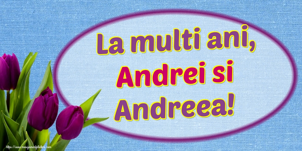 La multi ani, Andrei si Andreea!