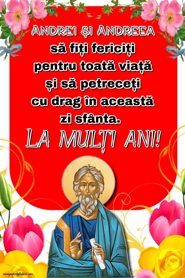 Andrei și Andreea să fiți fericiți