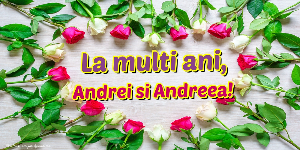 La multi ani, Andrei si Andreea!