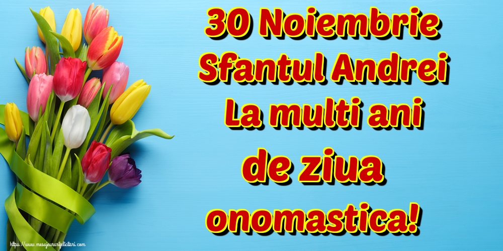 Felicitari de Sfantul Andrei - 30 Noiembrie Sfantul Andrei La multi ani de ziua onomastica! - mesajeurarifelicitari.com