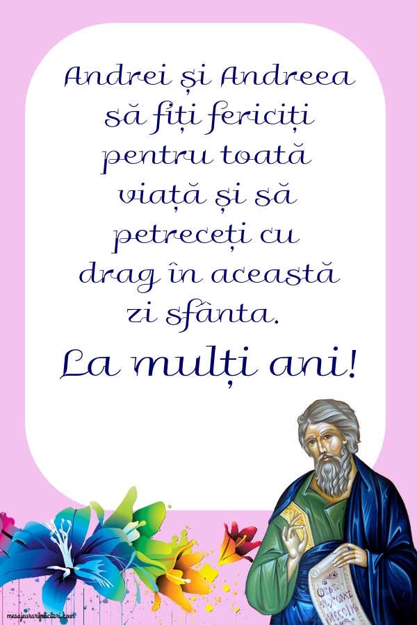 Andrei și Andreea să fiți fericiți