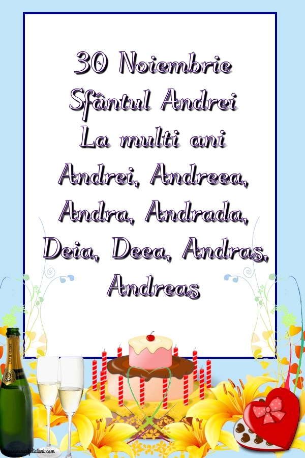 30 Noiembrie Sfântul Andrei