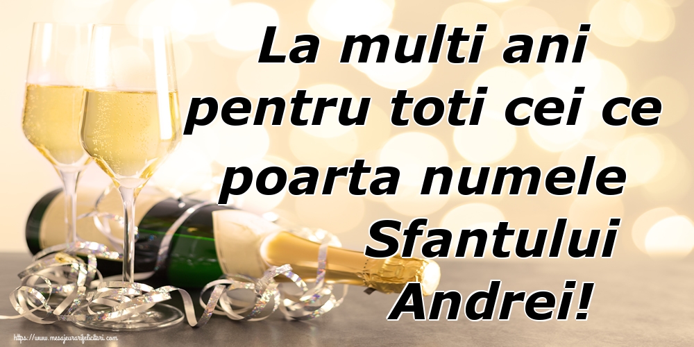 La multi ani pentru toti cei ce poarta numele Sfantului Andrei!