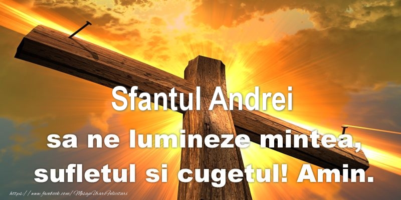 Sfantul Andrei sa ne lumineze mintea, sufletul si cugetul! Amin.