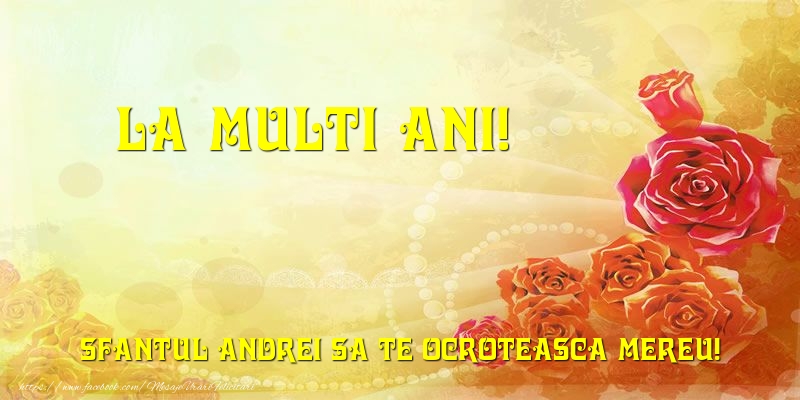 La multi ani! Sfantul Andrei sa te ocroteasca mereu!