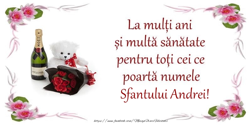 La multi ani si multa sanatate pentru toti ce poarta numele Sfantului Andrei!